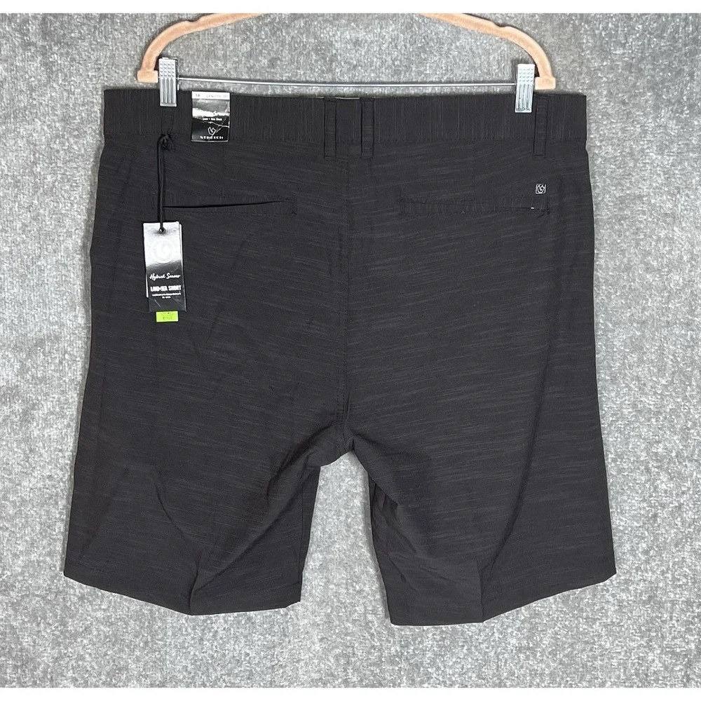 Burnside Hybrid Series Land Sea‎ Walk Board Shorts Mens Sz 38 Black Pockets New